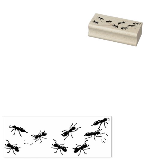 Veel mieren rubberen stempel (Gestempeld)