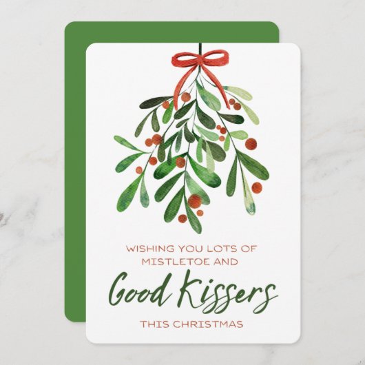 Veel mistletoe Good Kissers Funny Kerstmis Feestdagenkaart (Voorkant / Achterkant)