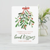 Veel mistletoe Good Kissers Funny Kerstmis Feestdagenkaart (Staand voorkant)