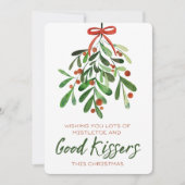 Veel mistletoe Good Kissers Funny Kerstmis Feestdagenkaart (Voorkant)