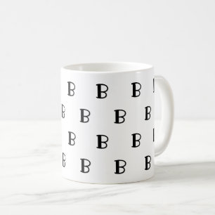 Veel Monogrammen Aangepast Vet Letterpatroon Koffiemok