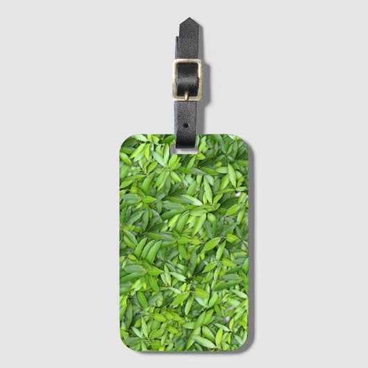 Veel mooie groene bladeren bagagelabel (Voorkant (verticaal))