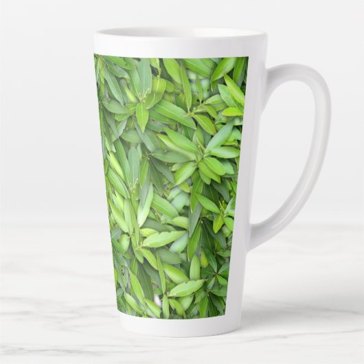 Veel mooie groene bladeren   latte mok (Rechts)