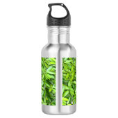Veel mooie groene bladeren   waterfles  (Achterkant)