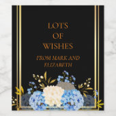 Veel mooie groenen met florale wijn etiket (Enkel label)