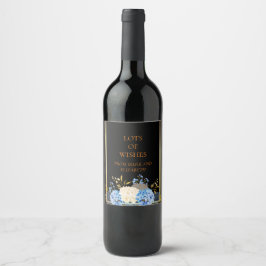 Veel mooie groenen met florale wijn wijn etiket