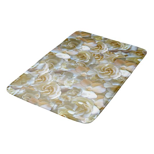 Veel mooie rozen bladen badmat (Gekanteld)