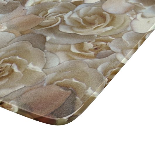 Veel mooie rozen bladen snijplank (Hoek)