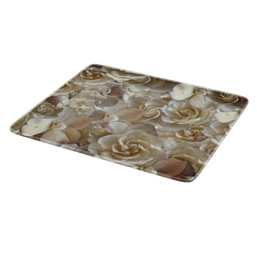 Veel mooie rozen bladen snijplank (Hoek)