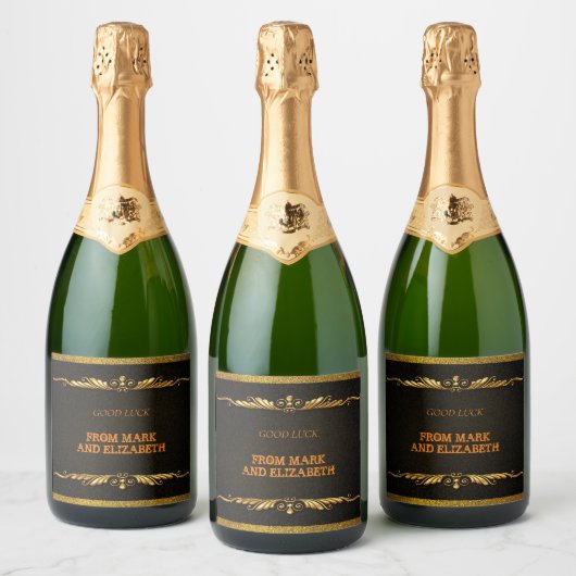 Veel mooie wensen sparkling wijnetiket (Flessen)