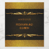 Veel mooie wensen wijn etiket (Enkel label)