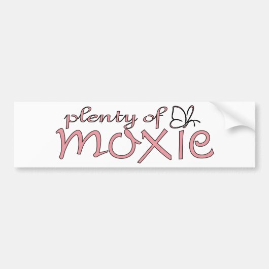 Veel moxie! bumpersticker (Voorkant)