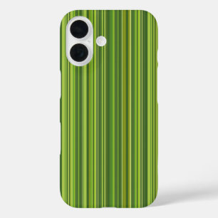 Veel multi gekleurde strepen in groen iPhone 16 hoesje