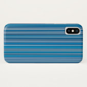 Veel multi gekleurde strepen in het blauw Case-Mate iPhone case (Achterkant (horizontaal))