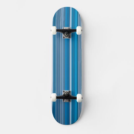 Veel multi gekleurde strepen in het blauw... persoonlijk skateboard (Voorkant)