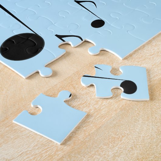 Veel muziekbladen legpuzzel (Zijkant)