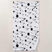 Veel muziekbladen strandlaken (Voorkant)