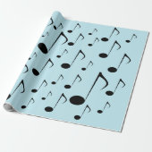 Veel muzieknoten cadeaupapier (Uitgerold)