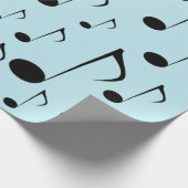 Veel muzieknoten cadeaupapier (Hoek)