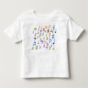 Veel muzikale notities en symbolen kinder shirts