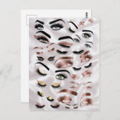 Veel ogen wimpers knipoog ogen make-up artist briefkaart (Voorkant / Achterkant)