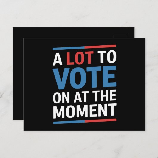 Veel om over te stemmen op het moment Funny Kamala Briefkaart (Voorkant / Achterkant)