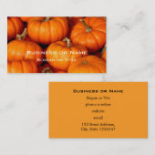 Veel Oranje pompoenen Visitekaartje (Voorkant / Achterkant)