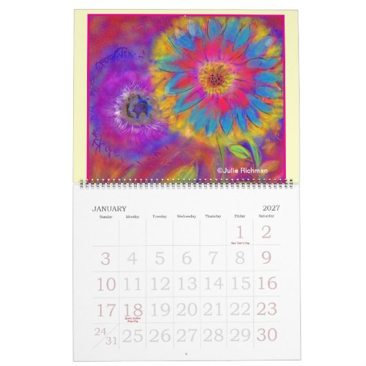Veel overvloedige bloemen kalender (Jan 2027)