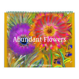 Veel overvloedige bloemen kalender