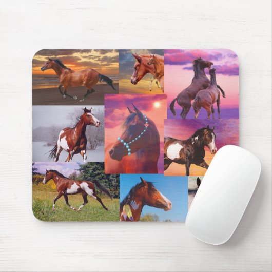 Veel paarden Mousepad Muismat (Met muis)
