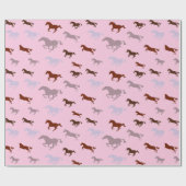 Veel paarden ontwerpen inpakpapier (Vlak)