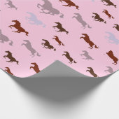 Veel paarden ontwerpen inpakpapier (Hoek)