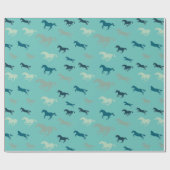 Veel paarden ontwerpen inpakpapier (Vlak)