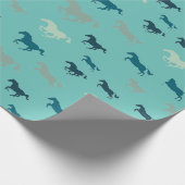 Veel paarden ontwerpen inpakpapier (Hoek)