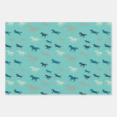 Veel paarden ontwerpen inpakpapieren vellen (Voorkant)