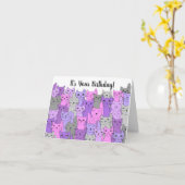 Veel Paarse en roze katten op de Kaart van afgelop (Gele Bloem)