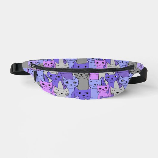 Veel Paarse katten all-over print Fanny Pack Heuptasje (Voorkant)