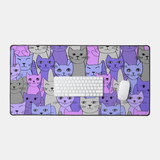 Veel Paarse katten Bureaumat (Keyboard & Muis)