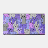Veel Paarse katten Bureaumat (Voorkant)