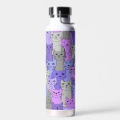 Veel Paarse katten met kopervacuüm Waterfles (Links)