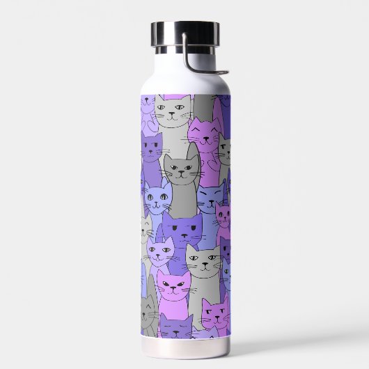 Veel Paarse katten met kopervacuüm Waterfles (Links)