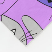 Veel Paarse katten ontwerpen een rugzak Fleece Deken (Hoek)