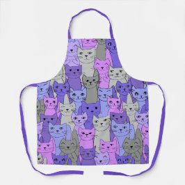 Veel Paarse katten Schort