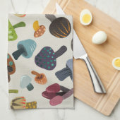 Veel paddenstoelen theedoek (Quarter Fold)