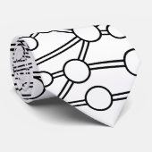 Veel paden II Wit met zwart op wit Stropdas (Opgerold)