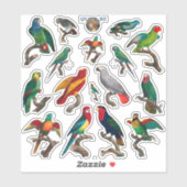 Veel papegaaien Kleurrijke Vogels Sticker Sheet (Vel)
