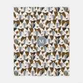 Veel Parson Jack Russell Terriers honden patroon Fleece Deken (Voorkant)