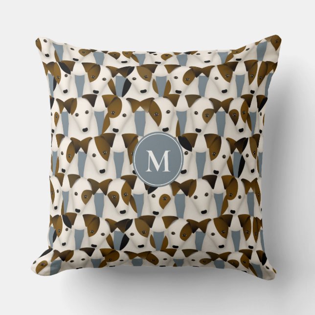 Veel Parson Jack Russell Terriers honden patroon Kussen (Voorkant)