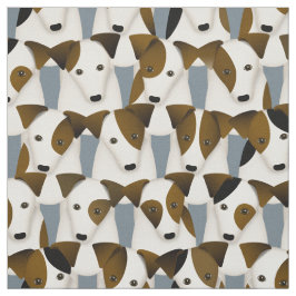 Veel Parson Jack Russell Terriers honden patroon Stof