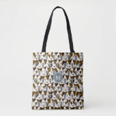 Veel Parson Jack Russell Terriers honden patroon Tote Bag (Voorkant)